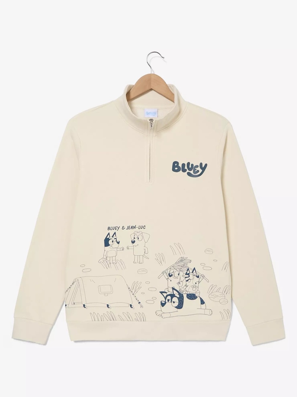 Unisex Bluey Doodle Quarter Zip Crewneck — BoxLunch Exclusive